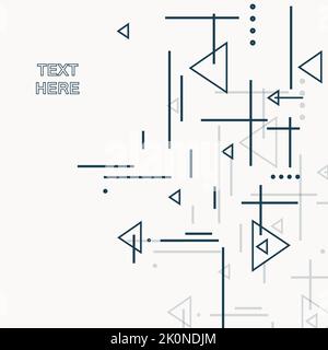Abstract art modern design. Simple connect geometry shapes with connect dots and lines and triangles. Vector abstract background Stock Vector