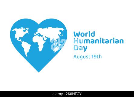 World Humanitarian day vector artwork - World humanitarian day - August 19th Stock Vector