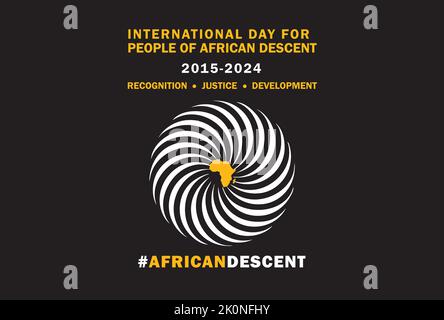 International Day for People of African Descent vector artwork for web and print uses Stock Vector