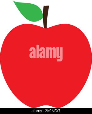 vector illustration of a red apple Stock Vector