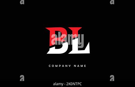 BL, LB Abstract Letters Logo Monogram Stock Vector