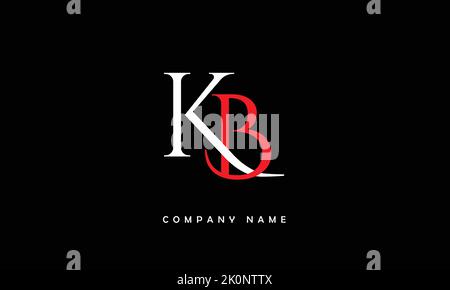 BK, KB Abstract Letters Logo Monogram Stock Vector