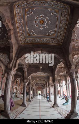 Chiniot, Punjab, Pakistan. 12th Sep, 2022. Pakistani photographers exploring historical Chiniot Shahi Mosque, Umer Hayat Mahal, and alternatively known as Gulzar Manzil during Chiniot Heritage Through Lens Photo Walk organized by Tourism Development Corporation of Punjab (TDCP) in district Chiniot. Shahi Mosque is a historic 17th century mosque located in Chiniot, Punjab, Pakistan. It was built under supervision of Mughal Grand Vizier Saadullah Khan,(Mughal Empire)|Saadullah Khan, Chiniot's Shahi Mosque, a Mughal masterpiece, was built by Nawab SaadulIah Khan during the regime of Emperor Stock Photo