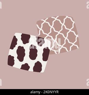 Boho interior pillows Stock Vector