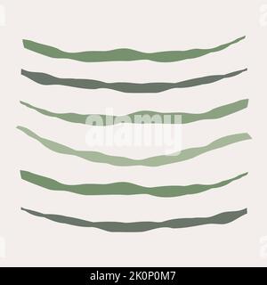 Torn angular green lines Stock Vector