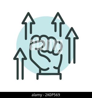 Motivation line icon. Self development Stock Vector