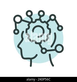 Skill line icon. Self development Stock Vector