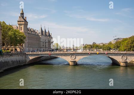Paris, France. August 2022. Former royal palace and prison. Conciergerie located on the west of the Cite Island and today it is part of larger complex Stock Photo
