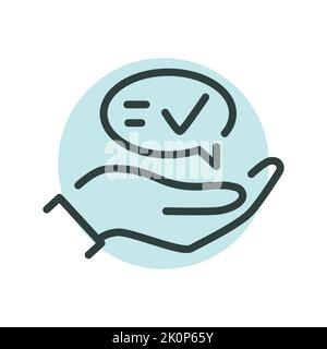Advice line icon. Self development Stock Vector
