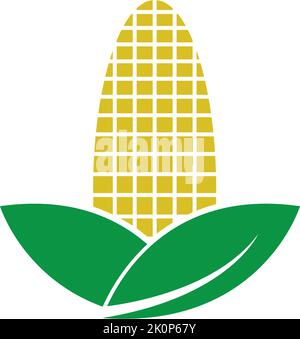 Sweet corn icon logo design illustration template Stock Vector