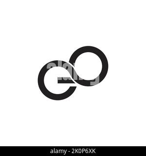 letter eo infinity loop line logo vector Stock Vector