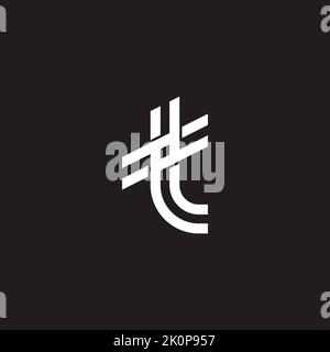 letter t tags stripes linked line geometric icon vector Stock Vector