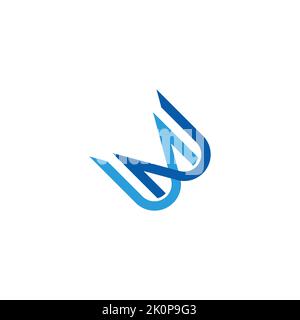 letter bm colorful linked simple logo vector Stock Vector