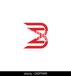 letter bm run motion design logo vector Stock Vector
