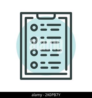 Brief line icon. Self development Stock Vector