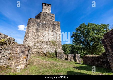 Old medieval castle of Grimburg in Germany Stock Photo - Alamy