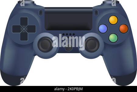 Gamepad controller, joysticks for video games Stock Vector
