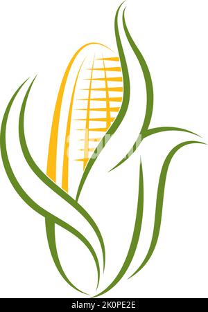 Sweet corn icon logo design illustration template Stock Vector