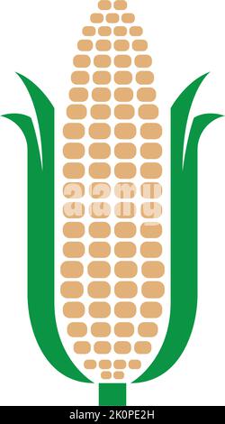 Sweet corn icon logo design illustration template Stock Vector