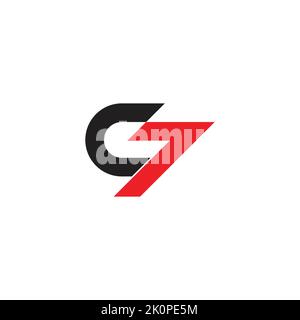 letter c7 simple arrow geometric simple logo vector Stock Vector