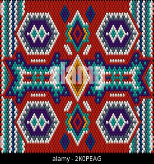 Ornament, mosaic, ethnic, folk pattern. It is made in bright, juicy, perfectly matching colors. Stock Vector