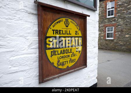 St Teath Cornwall UK 09 12 2022 Cornish village North Cornwall birthplace of Anne Jeffries 1626 a Fairy Witch Stock Photo