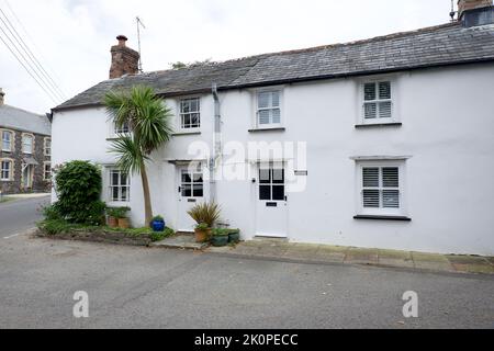 St Teath Cornwall UK 09 12 2022 Cornish village North Cornwall birthplace of Anne Jeffries 1626 a Fairy Witch Stock Photo