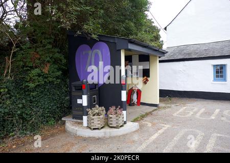 St Teath Cornwall UK 09 12 2022 Cornish village North Cornwall birthplace of Anne Jeffries 1626 a Fairy Witch Stock Photo