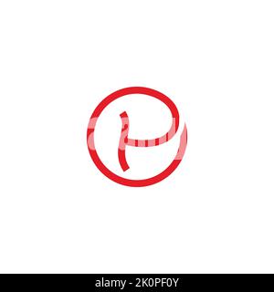 letter et round line geometric logo vector Stock Vector