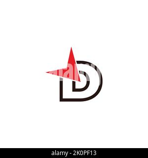 letter d click cursor symbol logo vector Stock Vector