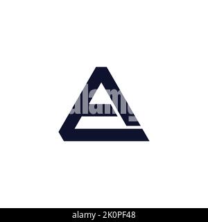 letter ta triangle geometric simple logo vector Stock Vector