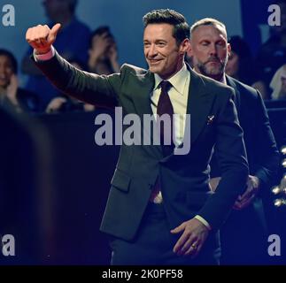 Toronto, Canada. 12th Sep, 2022. Hugh Jackman attends the premiere of 'The Son' at Roy Thomson Hall during the Toronto International Film Festival in Toronto, Canada on September 12, 2022. Photo by Chris Chew/UPI Credit: UPI/Alamy Live News Stock Photo