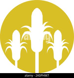 Sweet corn icon logo design illustration template Stock Vector