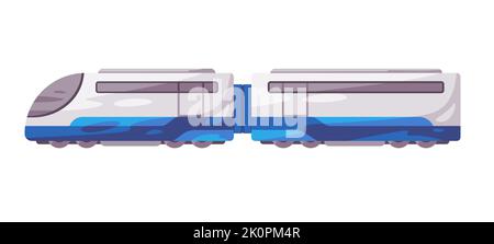 Train rail transport public railway express high speed illustration modern metro subway Stock Vector