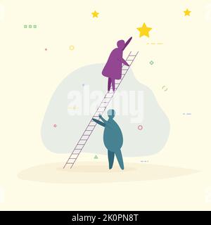 Reaching for the stars Stock Vector