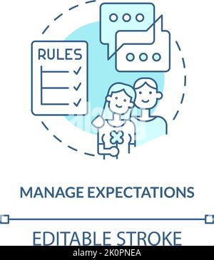 Manage expectations concept icon Stock Vector Image & Art - Alamy