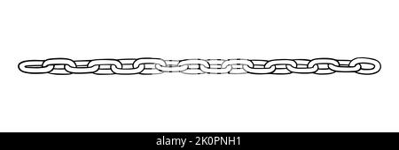 Chain as symbol of unity and cooperation. Sketch of metal chains. Vector illustration isolated in white background Stock Vector