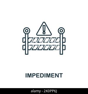 Impediment icon. Simple element from agile method collection. Filled Impediment icon for templates, infographics and more Stock Vector