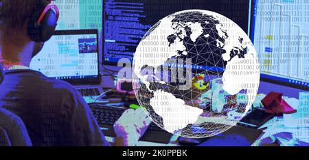 Network internet technologies, digital software development, future technologies and concepts. Stock Photo