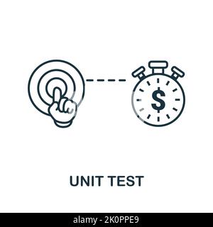 Unit Test icon. Simple element from agile method collection. Filled ...