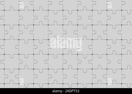 Blank puzzle seamless pattern. 3d illustration. Stock Photo