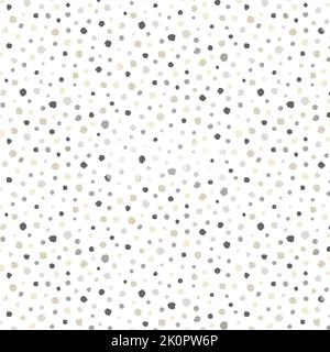 Hand drawn vector illustration of random gray dot pattern on white background. Terrazzo, Granite, Marble surface. Stock Vector