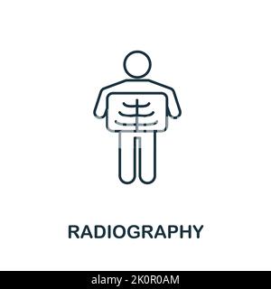 Radiography icon. Simple element from medical services collection. Filled monochrome Radiography icon for templates, infographics and banners Stock Vector