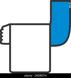 Icon Of Waiter Hand With Towel. Editable Bold Outline With Color Fill ...