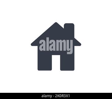 Black home icon vector, concept of homepage on a website and real estate property rent Stock Vector