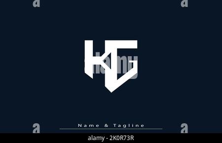 Alphabet letters Initials Monogram logo KG , GK Stock Vector