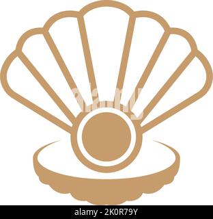 Beautiful shell icon logo design illustration Stock Vector