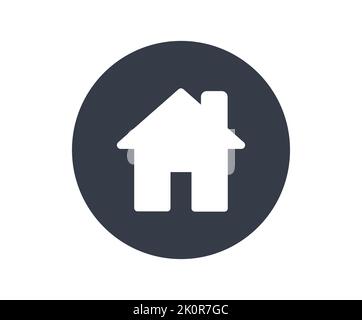 White home icon vector, concept of homepage on a website and real estate property rent Stock Vector