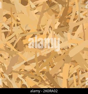 OSB seamless square pattern. Chip wooden building panels. Plywood vector texture. Oriented particle board background. Sheet of fibreboard with fragmen Stock Vector