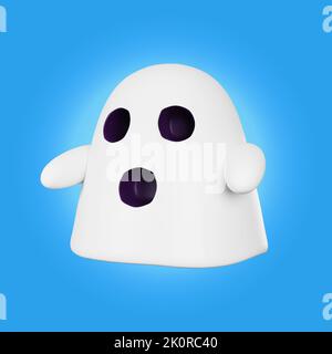 3d rendering of ghost halloween icon Stock Photo